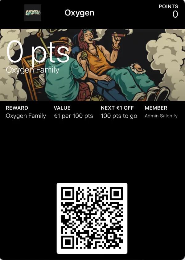 Treuekarte Oxygen im Wallet